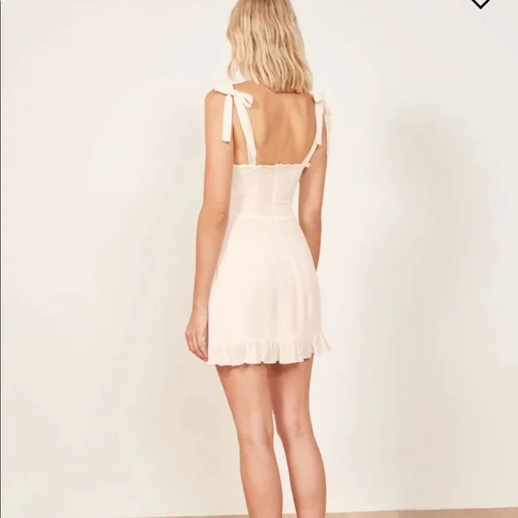 Reformation Christine Dress Ivory - Picture 6 of 9